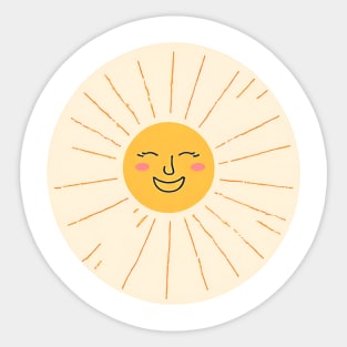 smiling sun Sticker